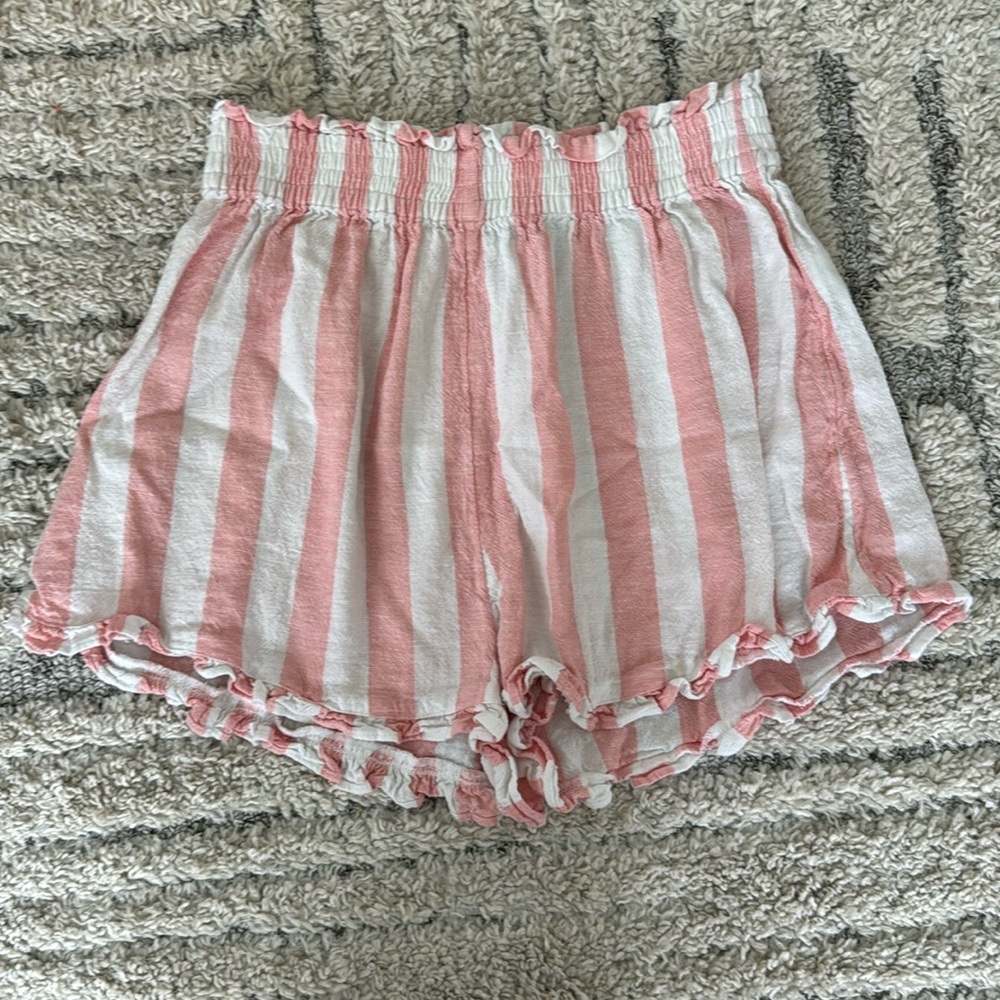 Abound pink and white stripe shorts